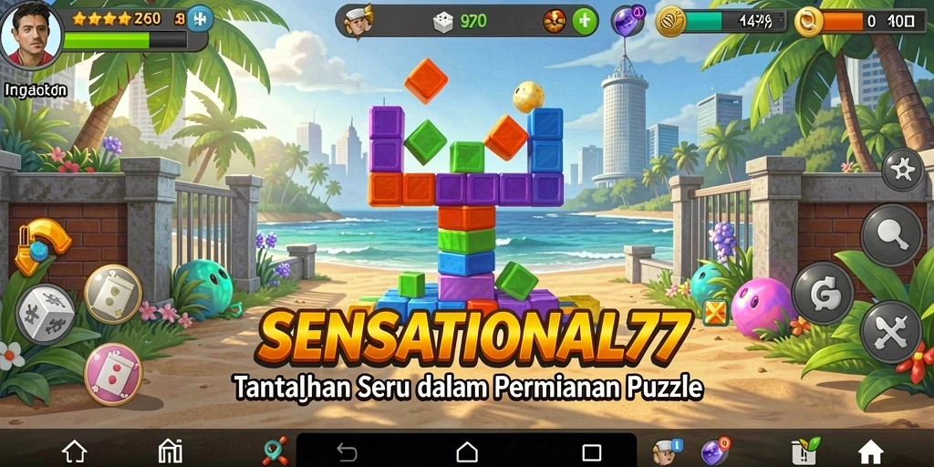 Tampilan gameplay SENSATIONAL77 saat menyelesaikan teka-teki menarik dan menantang.