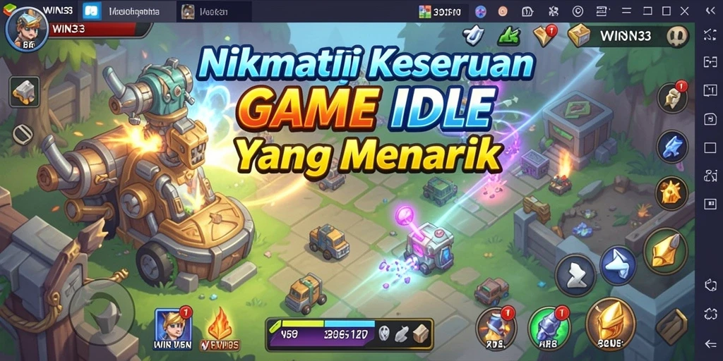 Tampilan menarik dari gameplay WIN33 yang menantang dalam genre Idle.